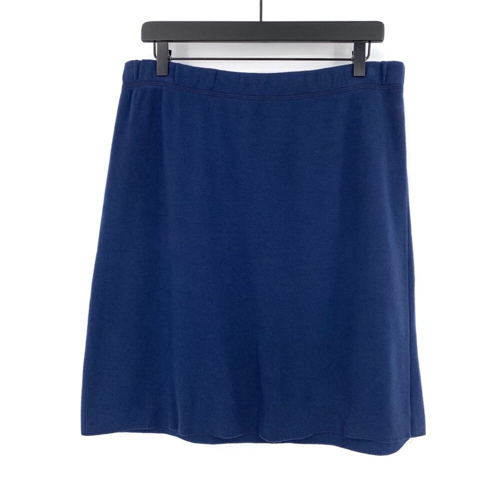 VTG EDDIE BAUER Knit Mini Skirt Navy Blue L